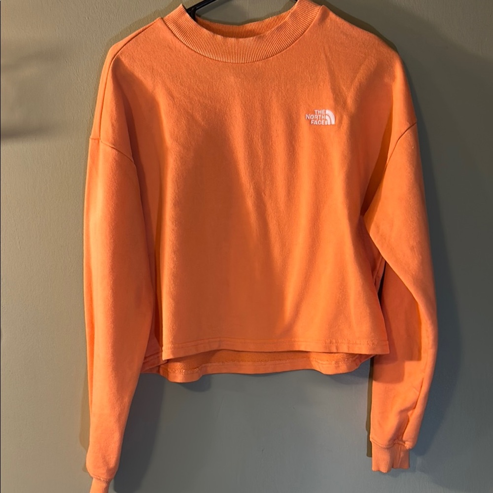 The North Face Women's Orange cropped Sweatshirt